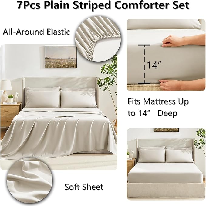 Comforter Set - California King - 7 Piece