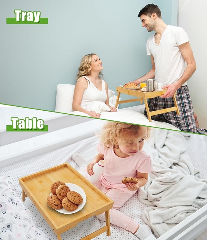 Bamboo Bed Tray - 6 Pack