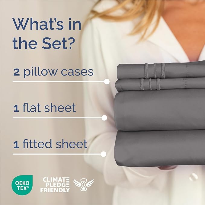 Cooling Bed Sheet Set - King - 4 Piece