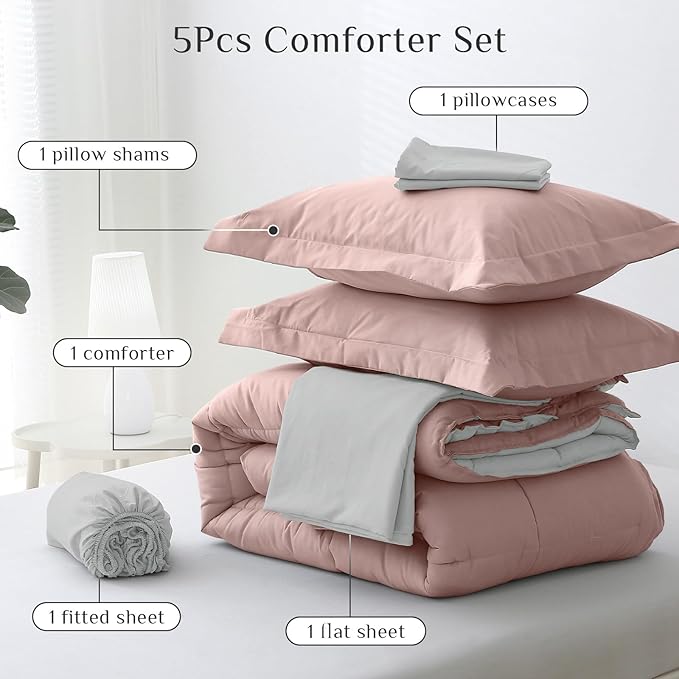 Down Alternative Comforter Set - Twin - 5 Piece