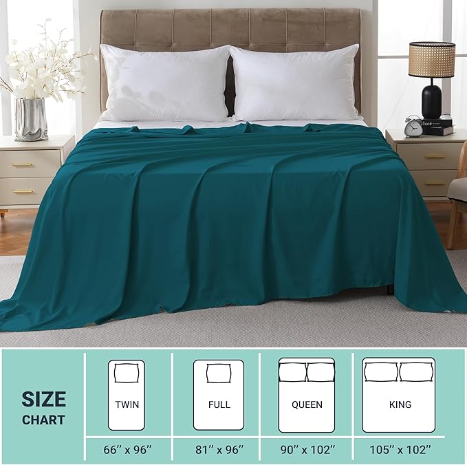 Microfiber Hypoallergenic Flat Sheet - Queen - 6 Pack