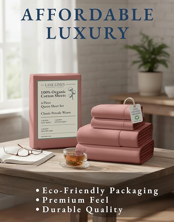 Linen Cooling Bed Sheet Set - Queen - 4 Piece