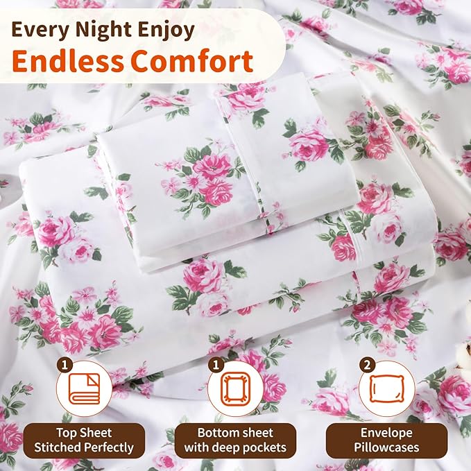 Bed Sheet Set - King - 16 in Deep Pocket - 4 Piece
