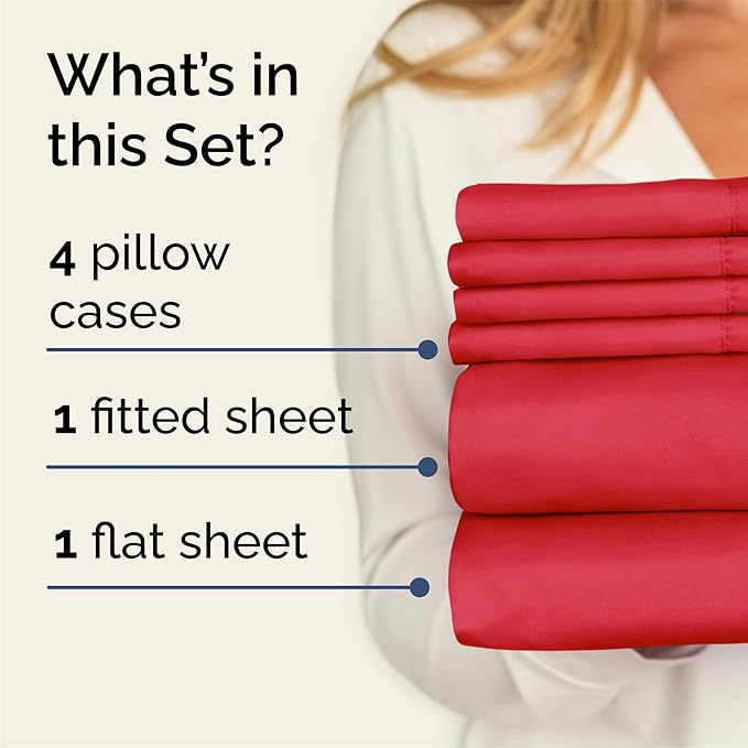 Cooling Bed Sheet Set - Queen - 6 Piece