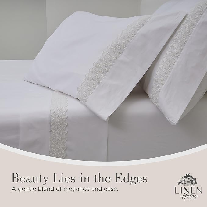 100% Cotton Pillowcase Set - King - 2 Piece