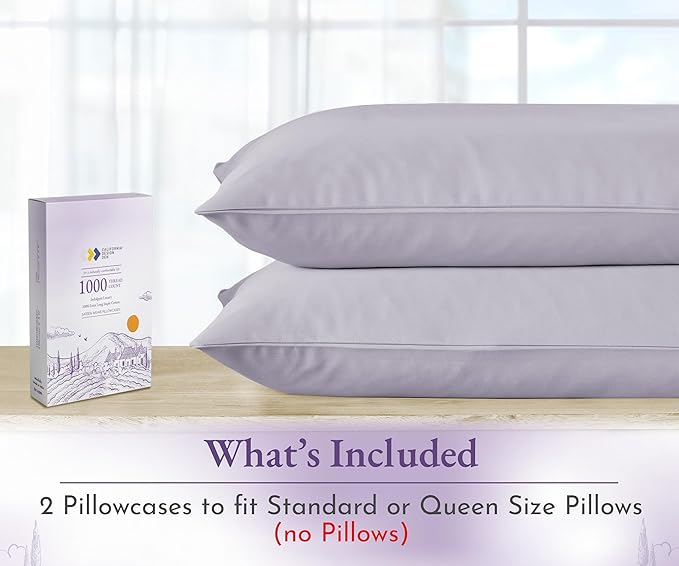 100% Cotton Pillowcase Set - Queen - 2 Piece