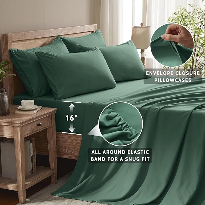 Microfiber Cooling Bed Sheet Set - Twin - 4 Piece