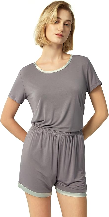 Bamboo Shorts Pajama Set - Short Sleeve - 2 Piece