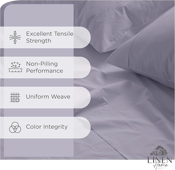 100% Cotton Bed Sheet Set - Queen - 4 Piece