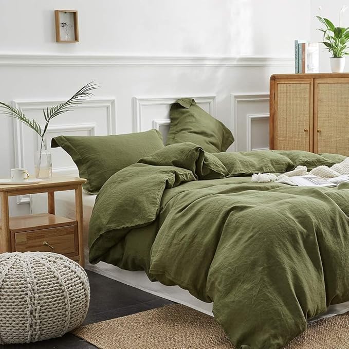 Linen Duvet Cover Set - Full - 3 Piece