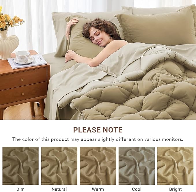 Linen Comforter Set - Full - 7 Piece