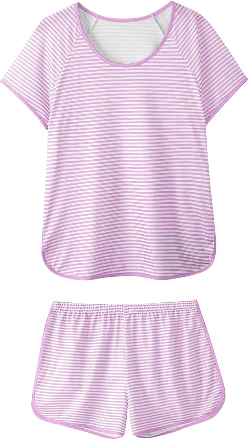 Women's Shorts Pajama Set - Short Sleeve - 2 Piece