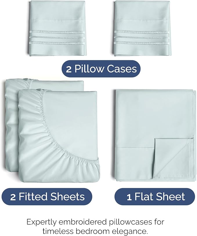 Cooling Bed Sheet Set - Split King - 5 Piece