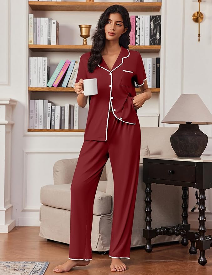 Women's Pajama Set - Short Sleeve - 2 Piece