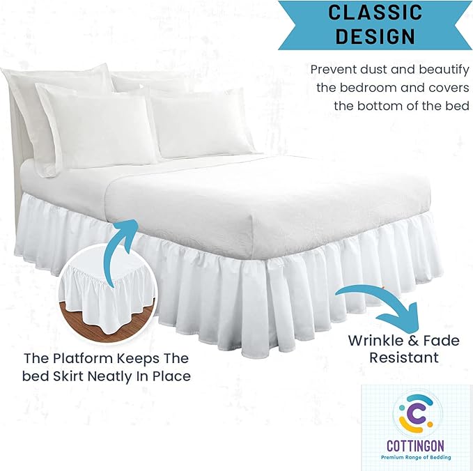Microfiber Bed Skirt - King - 18 in Drop