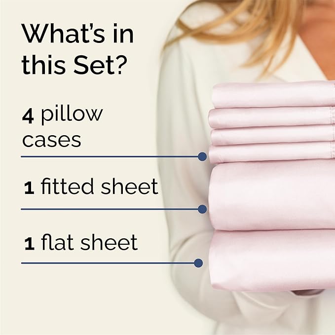 Cooling Bed Sheet Set - Queen - 16 in Deep Pocket - 6 Piece