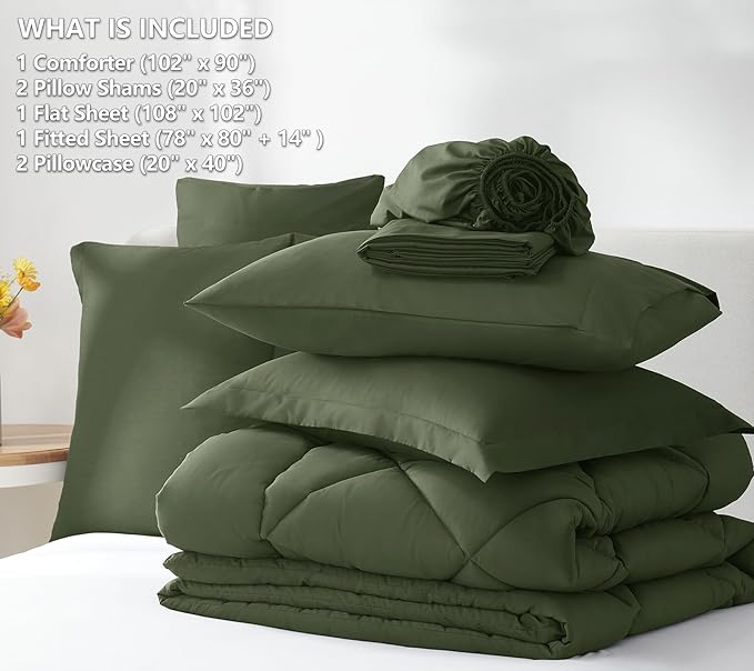 Down Alternative Comforter Set - King - 7 Piece