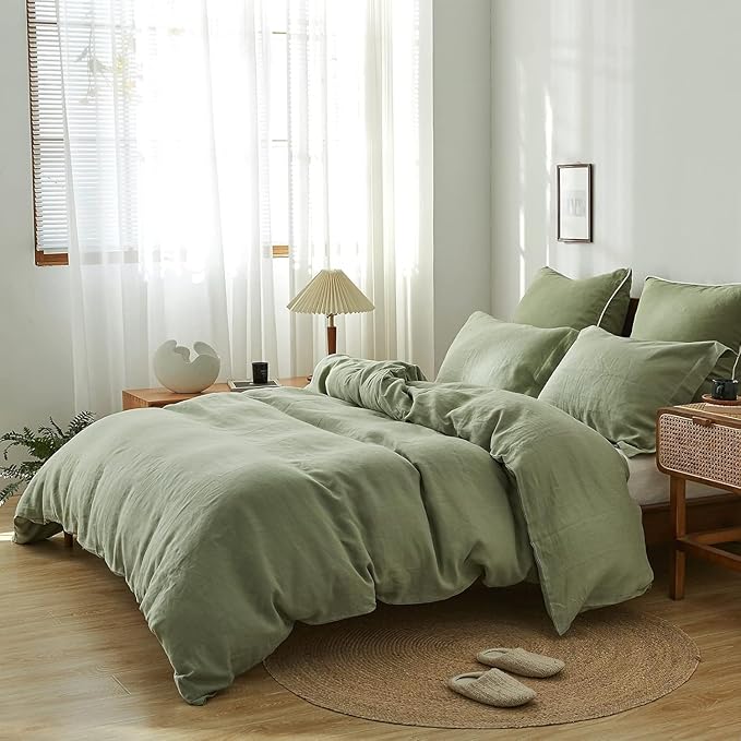 Linen Duvet Cover Set - Twin - 2 Piece