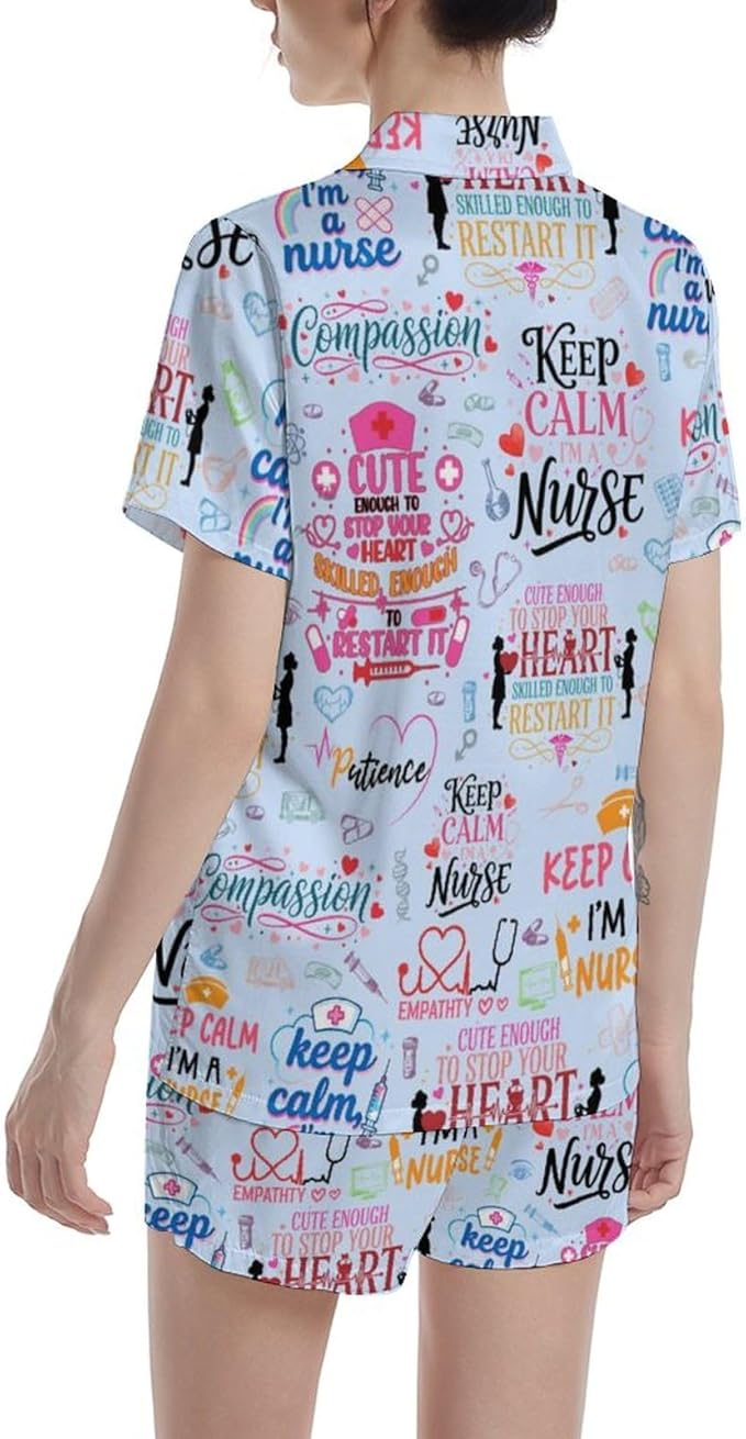 Women's Pajama Set - Short Sleeve - 2 Piece