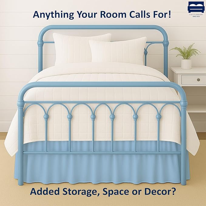 Microfiber Bed Skirt - Twin - 18 in Drop