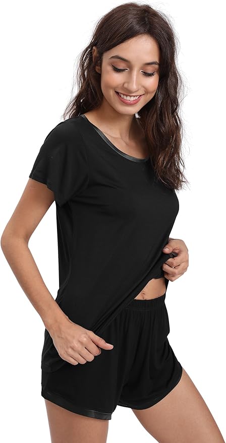 Bamboo Shorts Pajama Set - Short Sleeve - 2 Piece