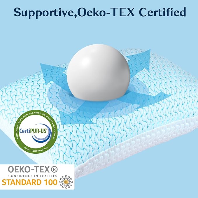 Memory Foam Cooling Bed Pillow - Queen