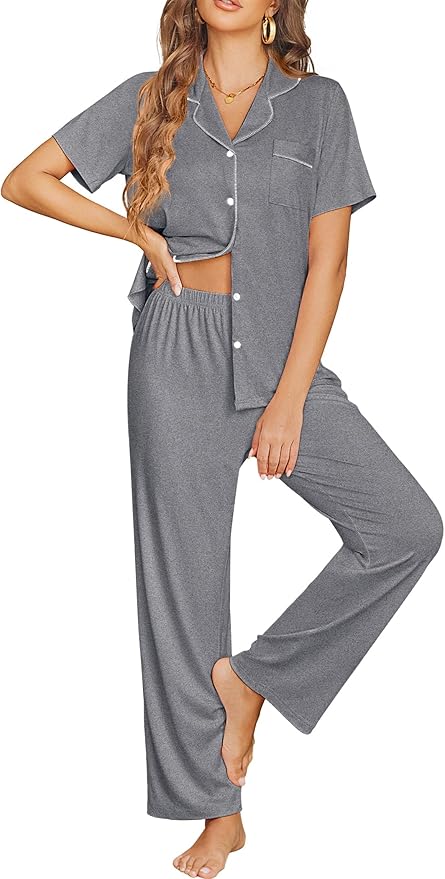 Pants Pajama Set - Short Sleeve - 2 Piece