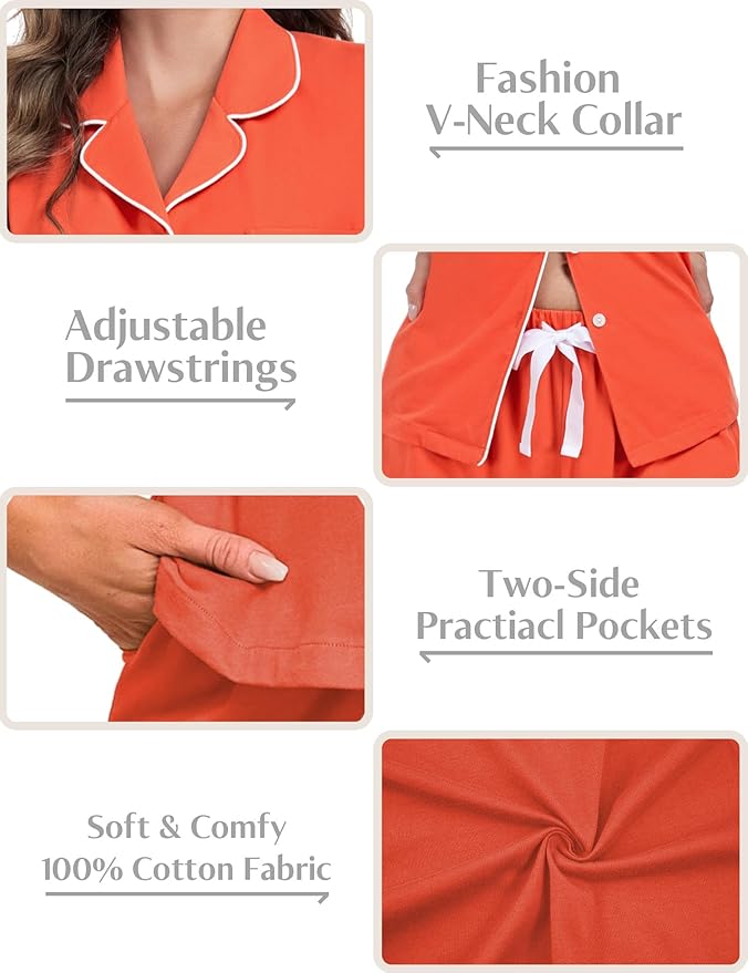 Women's Pajama Set - Short Sleeve - 2 Piece