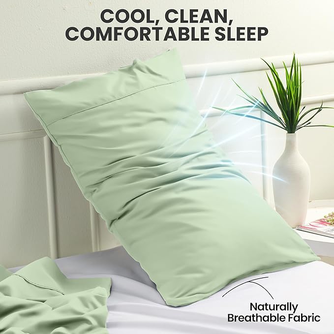 Microfiber Pillowcase Set - King - 20 x 40 in - 2 Pack