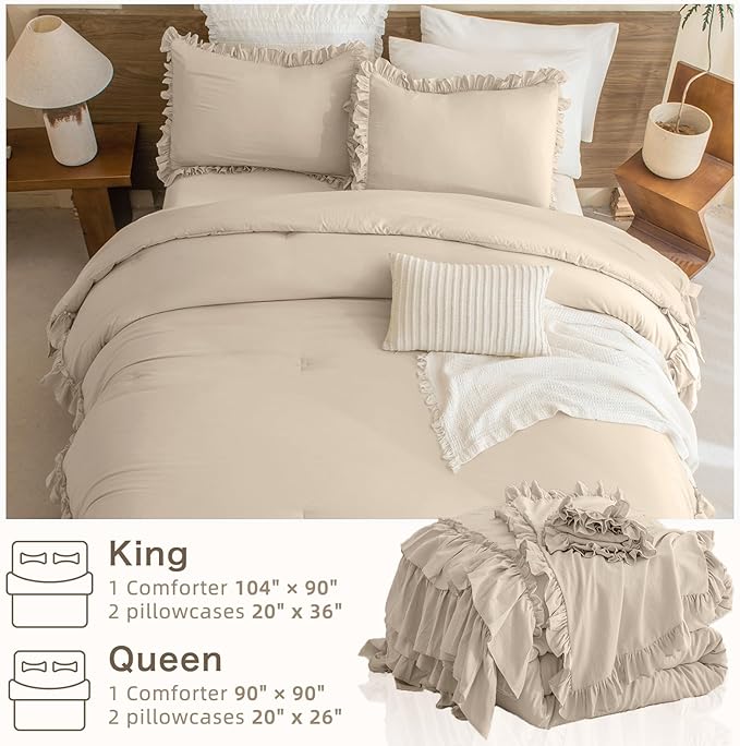 Linen Comforter Set - King - 3 Piece