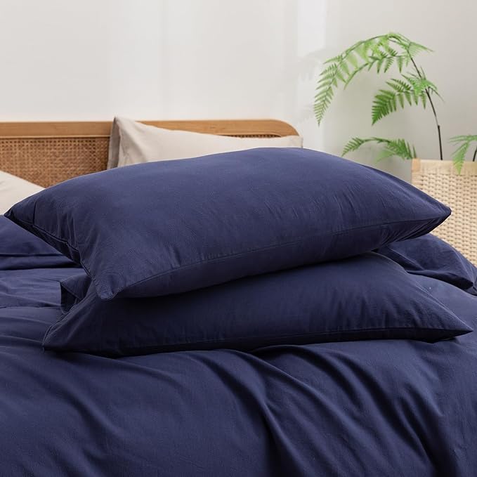 Linen Duvet Cover Set - Queen - 3 Piece