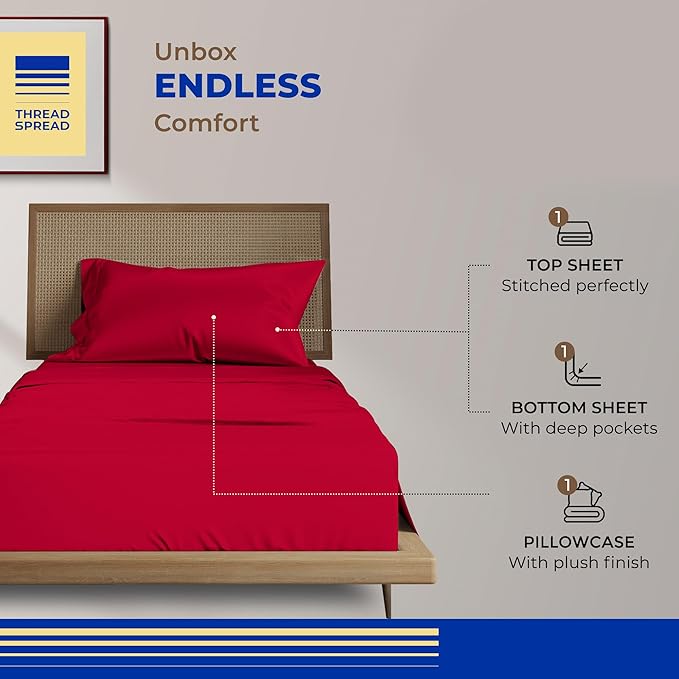 Cooling Bed Sheet Set - Twin XL - 16 in Deep Pocket - 3 Piece