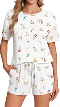 Women's Bamboo Shorts Pajama Set - Short Sleeve - 2 Piece