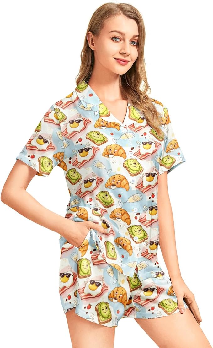 Women's Pajama Set - Short Sleeve - 2 Piece