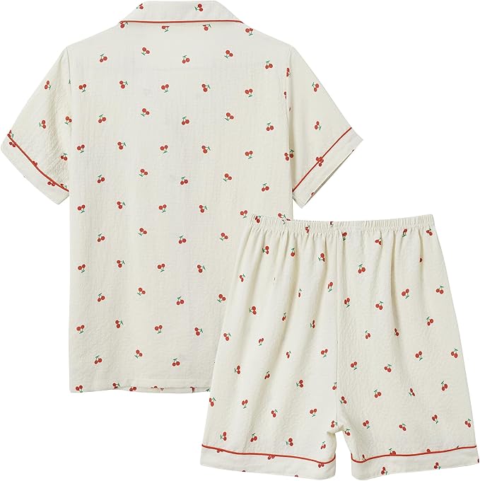 Shorts Pajama Set - Short Sleeve - 2 Piece
