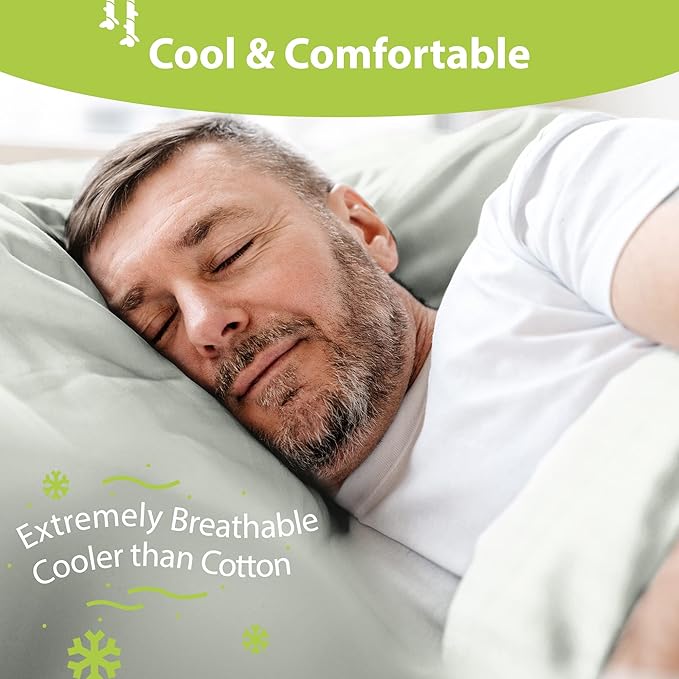 Bamboo Cooling Bed Sheet Set - King - 4 Piece
