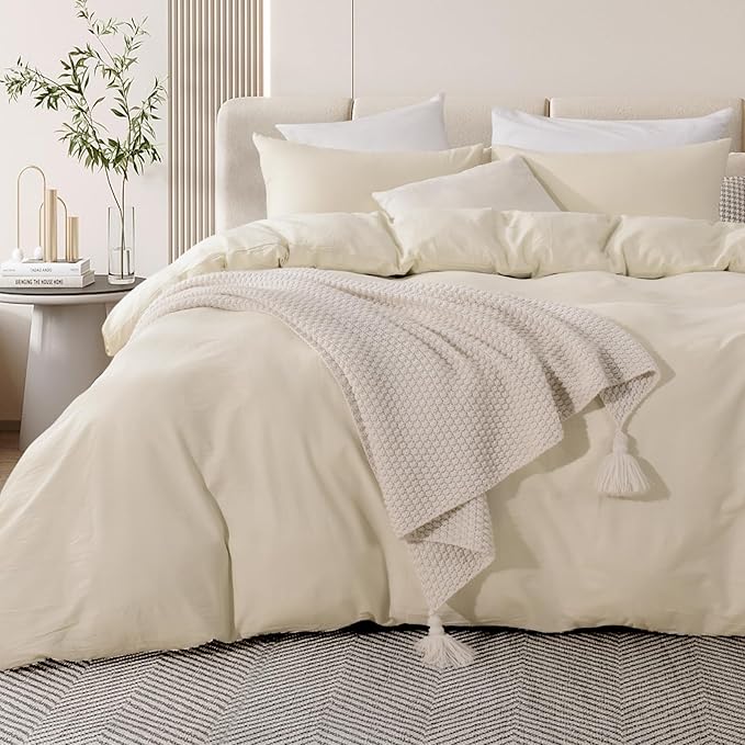 Linen Duvet Cover Set - Queen - 3 Piece