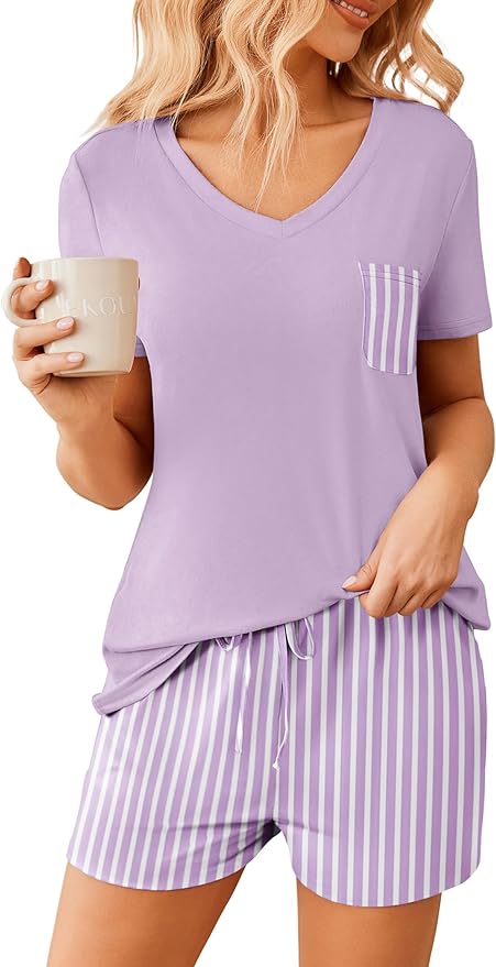 Women's Pajama Set - Short Sleeve - 2 Piece