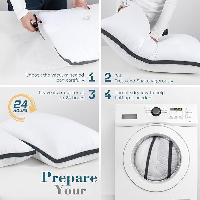 Down Alternative Cooling Bed Pillow - Queen - 2 Piece