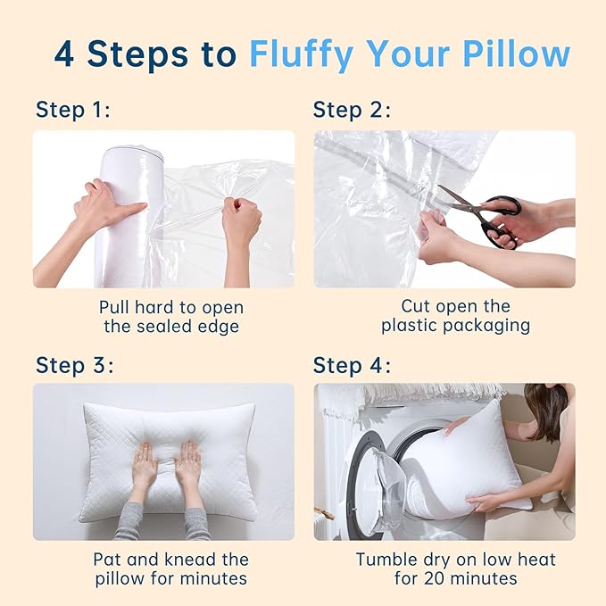 Down Alternative Bed Pillow - Queen - 2 Piece