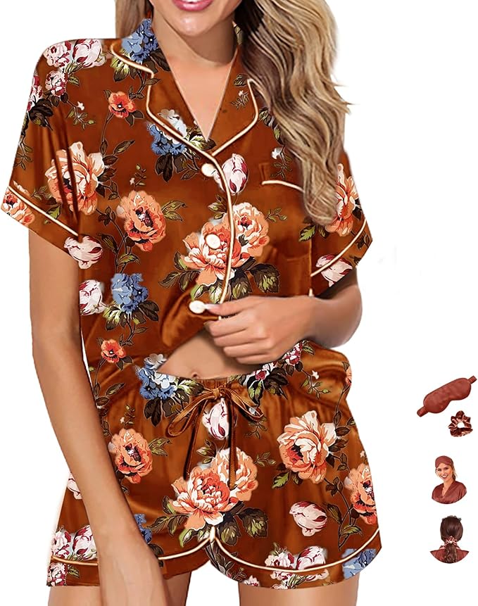 Satin Pajama Set - 2 Piece