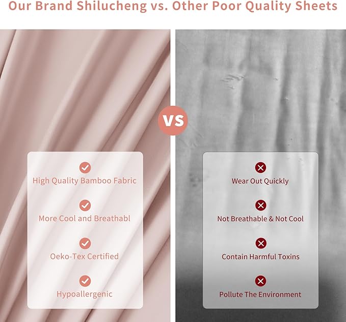 Bamboo Cooling Bed Sheet Set - King - 6 Piece