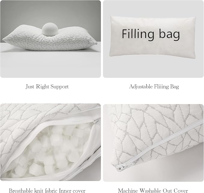 Bamboo Bed Pillow - King - 17 x 33 in