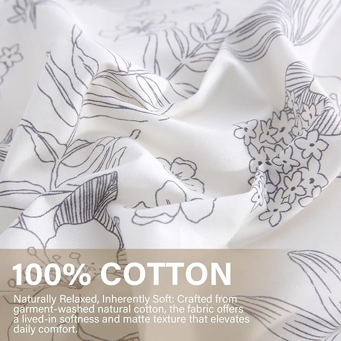 100% Cotton Duvet Cover Set - Queen - 3 Piece