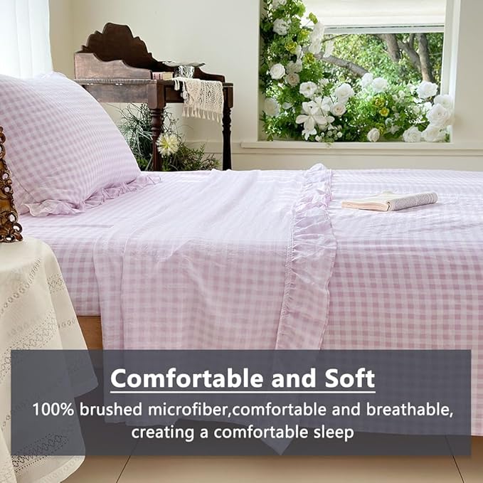Microfiber Bed Sheet Set - Queen - 4 Piece