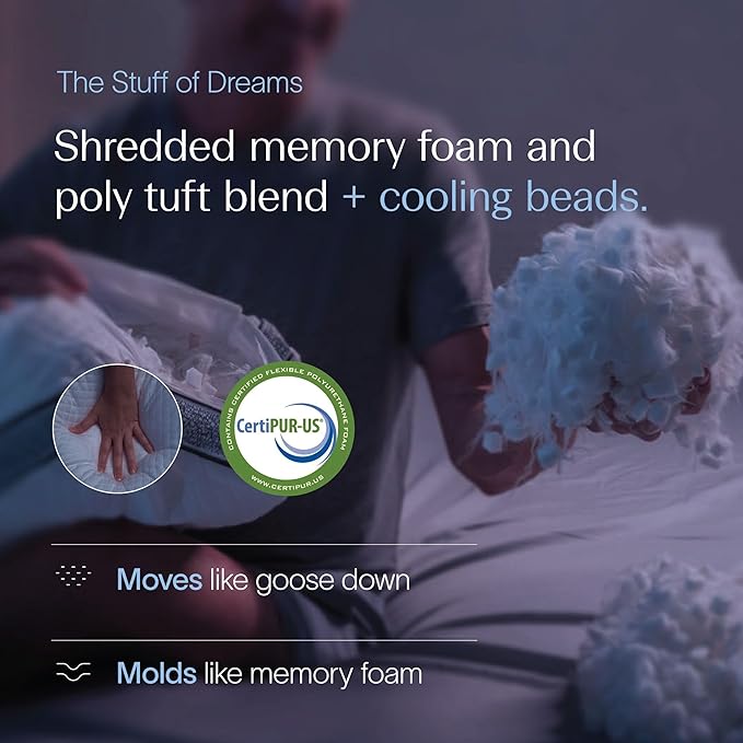 Memory Foam Cooling Bed Pillow - Queen