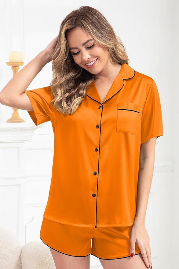 Women's Shorts Pajama Set - Short Sleeve - 2 Piece