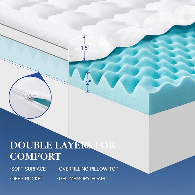 Memory Foam Mattress Topper - Queen