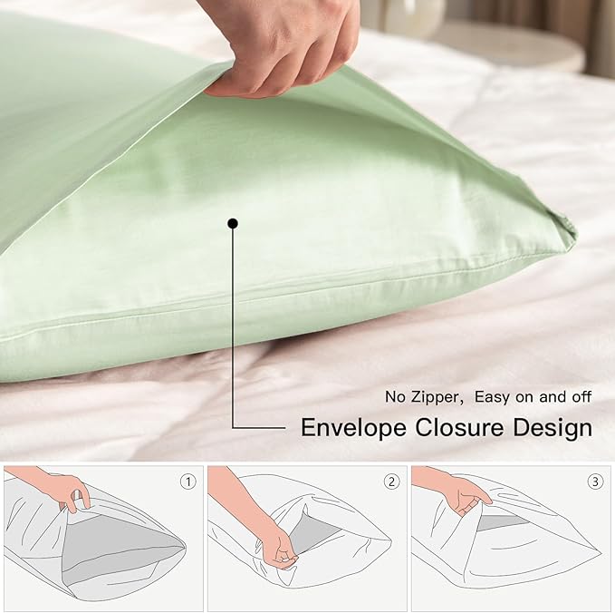 100% Cotton Pillowcase Set - Queen - 20 x 30 in - 2 Piece