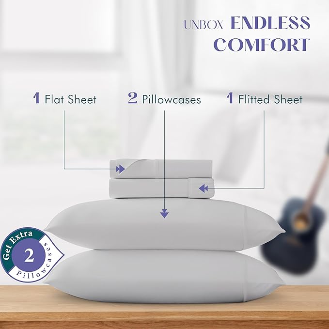 Linen Cooling Bed Sheet Set - California King - 4 Piece